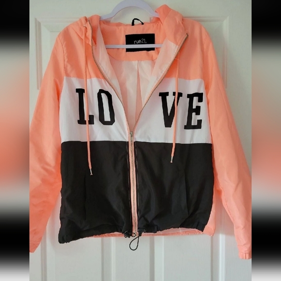 RUE 21 Windbreaker hooded jacket - Picture 3 of 5